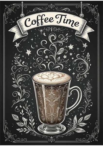 Kahve Zamanı Ahşap Tablo