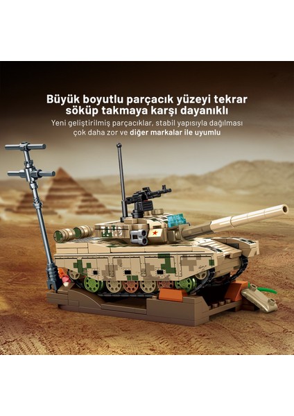 Type 99A Ana Muharebe Tankı Yapı Bloğu Seti 251 Parça modelleri