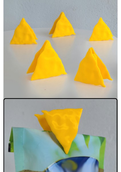 Cips Şeklinde Paket Klipsi – 5’li Set - Bioplastik
