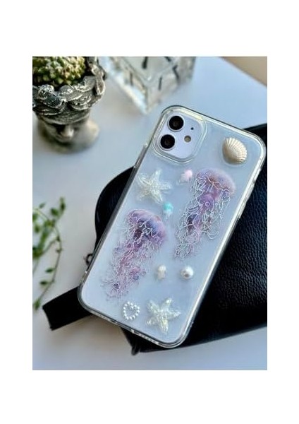 Aksesuar Iphone 11 Uyumlu 3D Oyuncaklı Denizanası Tasarımlı Yumuşak Silikon Kılıf - Denizanası fiyatları