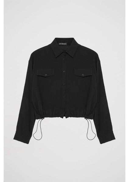 Lastik Detaylı Kadın Gömlek GML00021 Siyah fiyatları