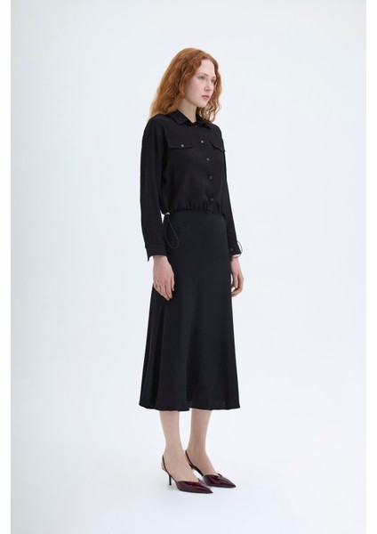 Lastik Detaylı Kadın Gömlek GML00021 Siyah fırsatları