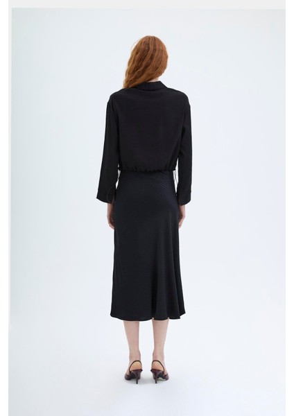 Lastik Detaylı Kadın Gömlek GML00021 Siyah indirimleri