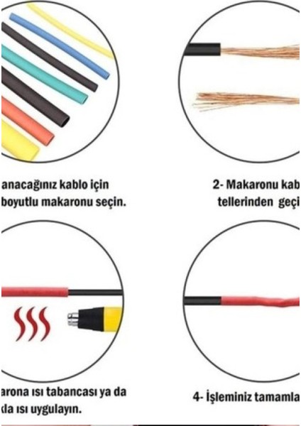 560 Parça Set Isıyla Daralan Makaron Kablo Koruyucu Kılıf Seti fırsatları