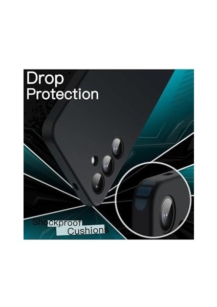 Aksesuar Samsung Galaxy S24 ile Uyumlu Içi Kadife Kamera Korumalı Lansman Silikon Kılıf Ince Yapılı Tam Koruma Sağlayan Kamera Korumalı Kılıf (Siyah) modelleri