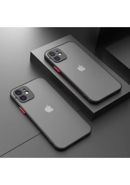Aksesuar iPhone 11 ile Uyumlu Arka Kısmı Mat Şeffaf Yapıya Sahip Kenarları Silikon Tpu Malzemeden Üretilmiş Renkli Tuşlara Sahip Kamera Korumalı Transparan Kılıf (Siyah) modelleri