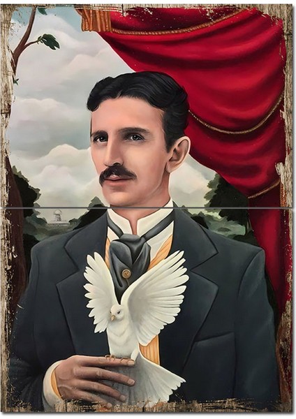 Güvercin ve Adam Art Mdf Poster 70CMX 100CM