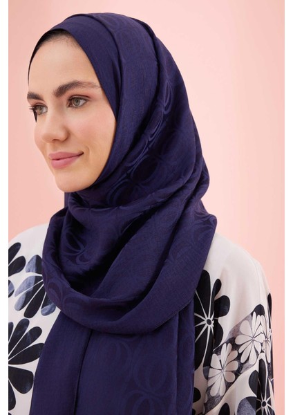 Bambunoor Lacivert Naia Pamuk Şal 70X210 modelleri
