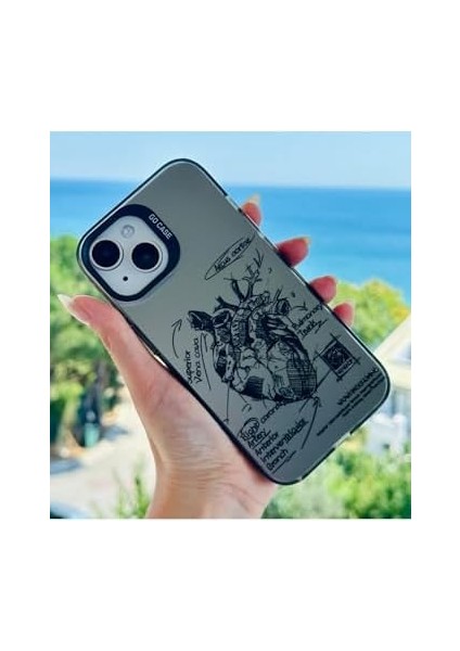 Aksesuar Iphone 13-14 ve 15 ile Uyumlu Parmak Izi Bırakmaz Baskı Desenli Metalik Electro Silikon Kılıf fiyatları