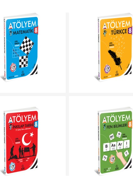 Arı 8. Sınıf Akıllı Atölyem Tüm Dersler Seti 4 Kitap Arı Yayınlar