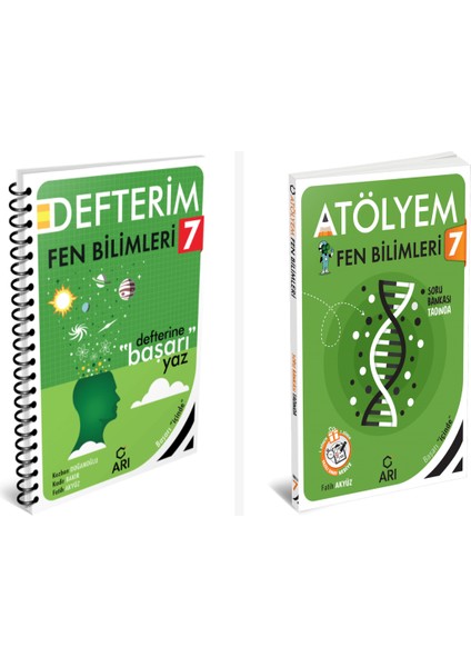Arı 7. Sınıf Fen Bilimleri Akıllı Defter ve Atölyem Serisi Set 2