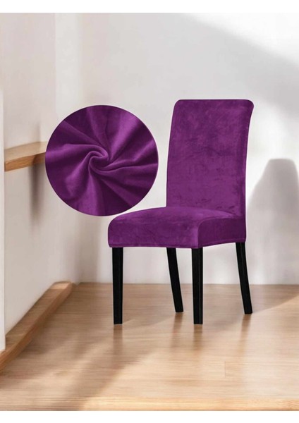 Kadife Sandalye Kılıfı – Esnek, Yıkanabilir, Kaymaz, Şık Tasarım – Modern Dekoratif Sandalye Örtüsü