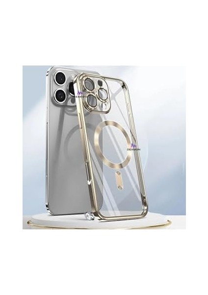 iPhone 16 Pro Max Serileri Için Kılıf Kamera Lens ve Hoparlör Toz Korumalı Magsafe Aksesuarlarıyla Uyumlu Silikon, Natürel Titanyum modelleri