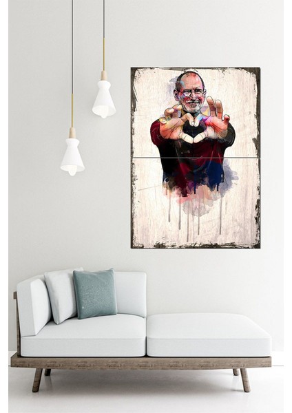 Steve Jobs Hediyelik Mdf Tablo 70CMX 100CM fiyatları