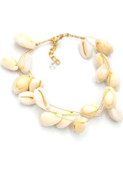 Deniz Kabuğu Halhal - Beyaz