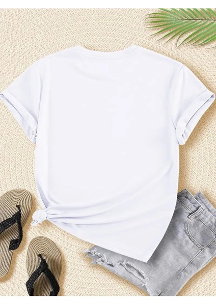 Kitap & Çiçek Tasarım Baskılı Kadın Pamuk T-Shirt fiyatları