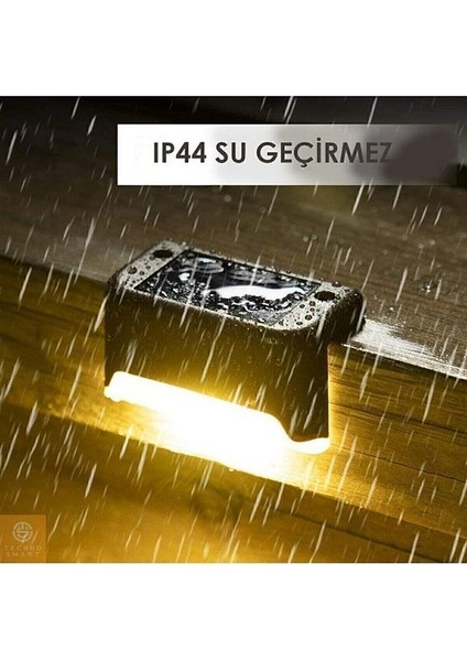 Solar Güneş Enerjili Şarj Edilen Köşebent Merdiven Bahçe Ev Ofis LED Lamba Dekor Aydınlatma 4 Adet fiyatları