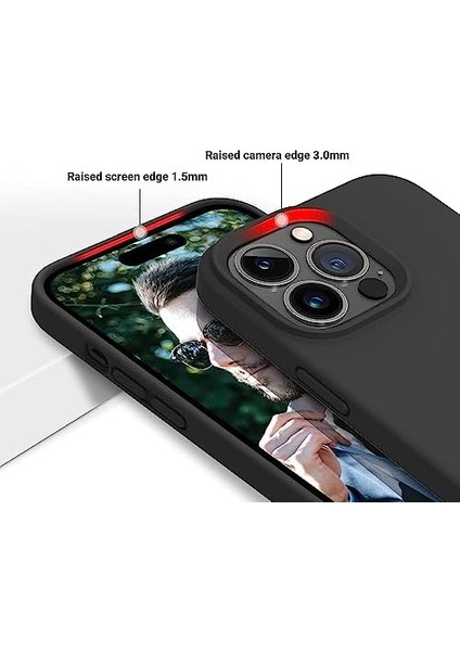 Trend Apple iPhone 14 Pro Max Kılıf 6.7 Içi Kadife Lansman Silikon Kılıf Şok Emici Full Kasa Koruma Sağlayan Kılıf Siyah Renk modelleri