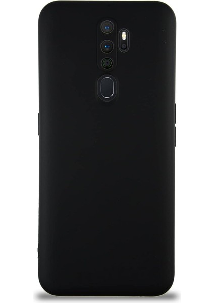 Iletişim Oppo A5 2020 ile Uyumlu Kapak ile Uyumlu Içi Kadife Kamera Korumalı Lansman Silikon Kılıf - Siyah