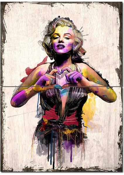 Marilyn Monroe Kalp Mdf Tablo 70CMX 100CM