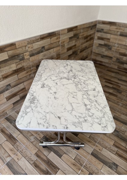Tekerlekli Orta Sehpa, Tekerlekli Sehpa, Pratik Orta Sehpa,krom 70X110CM Masa, Tekerli Sehpa modelleri