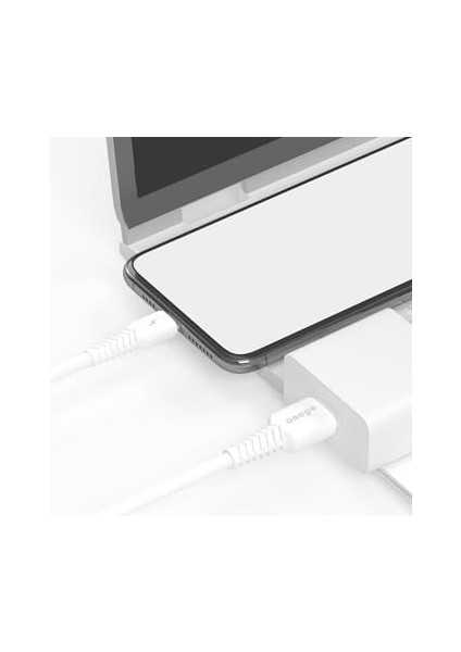 Uyumlu 2 Metre Type-C To USB Kablo - 3.4A Hızlı Şarj ve Veri Aktarımı, Beyaz | Onopo Q4 modelleri