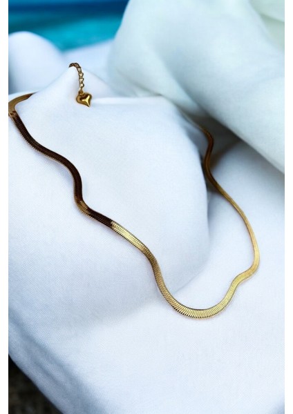 Çelik Italyan Ezme Zincir Kolye 45 cm modelleri