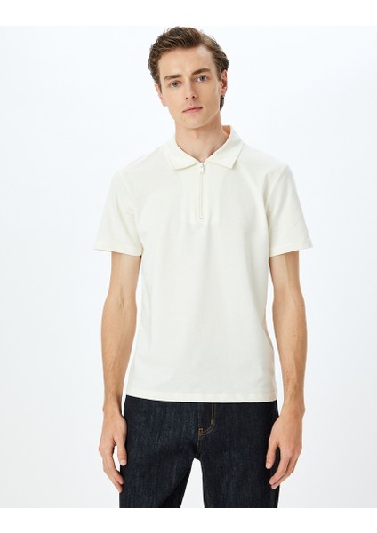 Erkek T-Shirt 5SAM10005MK Ekru modelleri