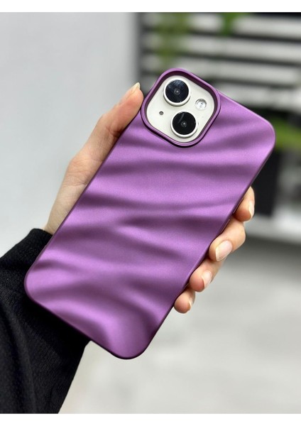 Aksesuar Iphone 14 Plus ve 15 Plus ile Uyumlu 3D W Kabartma Mat Silikon Kılıf