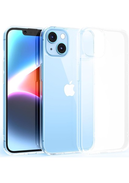 iPhone 14 Uyumlu Şeffaf Kılıf 14 (6.1'') Şeffaf Silikon Kılıf, Transparent Case (14)