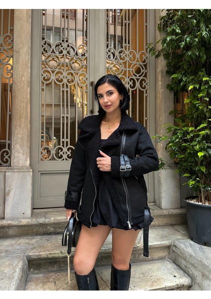 Uzun Içi Peluş Dışı Süet Kaban modelleri