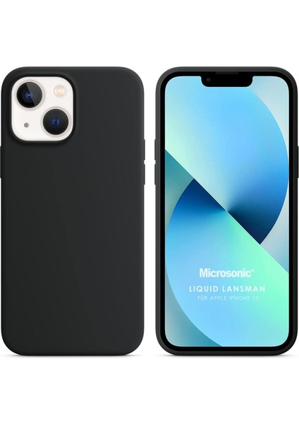 Apple iPhone 13 Için Kılıf Liquid Lansman Silikon Siyah [iphone 13 ile Uyumlu Kılıf - Siyah]
