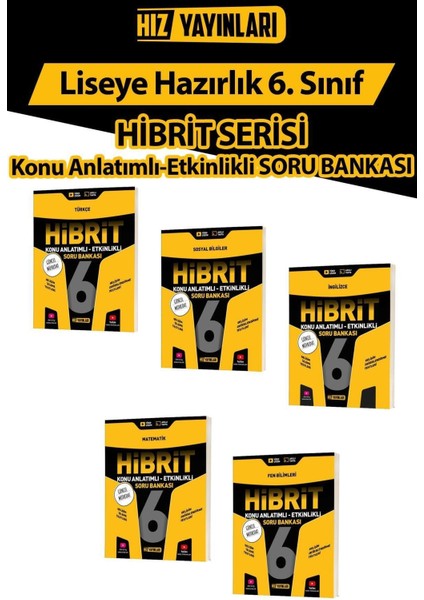 6. Sınıf Hibrit Konu Anlatımlı Etkinlikli Soru Bankası Seti 5 Kit