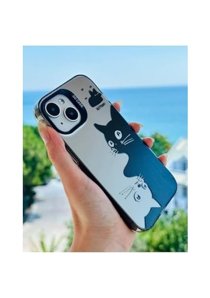 Aksesuar Iphone 13-14 ve 15 ile Uyumlu Parmak Izi Bırakmaz Baskı Desenli Metalik Electro Silikon Kılıf fiyatları