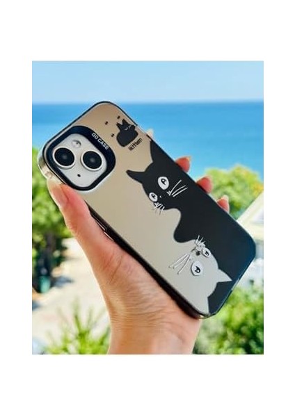 Aksesuar Iphone 13-14 ve 15 ile Uyumlu Parmak Izi Bırakmaz Baskı Desenli Metalik Electro Silikon Kılıf modelleri