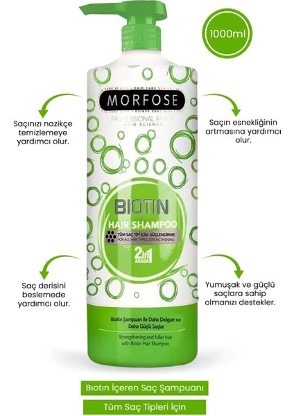 Biotin Şampuan 1000 ml - Yumuşak ve Güçlü Saçlar