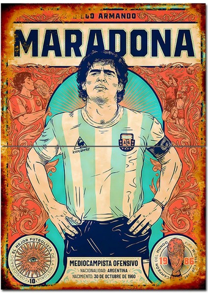 Maradona Art Mdf Tablo 70CMX 100CM