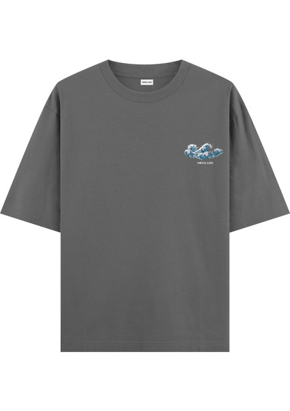Wave - Oversize T-Shirt Antrasit