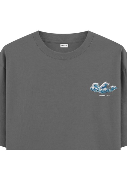 Wave - Oversize T-Shirt Antrasit fiyatları