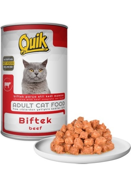 Kedi 415 gr Biftekli Kons. 24 Adet