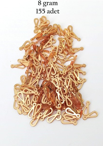 Oya Abiye Bileklik Kolye Pleksi Metalik Plastik Pul Altın Renk 8 Gram 155 Adet - BNC482