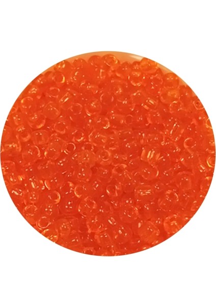 Dökme Cam Kum Boncuk (11/0) 2 mm - 20 Gram - Şeffaf Turuncu - BNC016 fiyatları