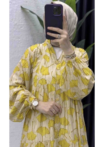 Premium Mango Kumaş Yonca Desenli Elbise fiyatları