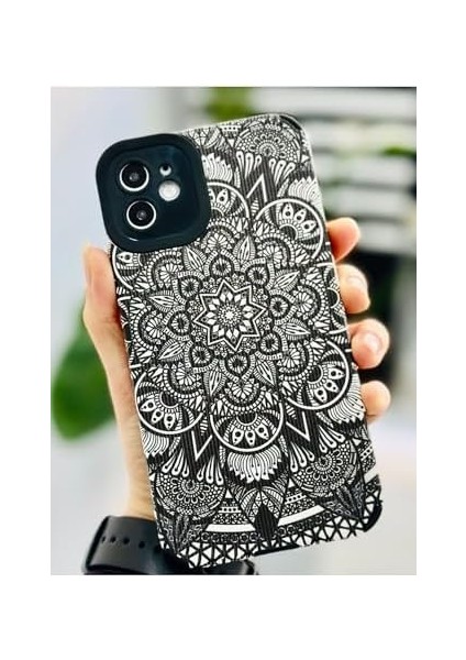 Aksesuar Iphone 11 ile Uyumlu Kaplama Mandala Tasarımlı Esnek Silikon Kılıf fiyatları