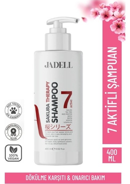 Sakura Therapy Shampoo 7ACTIVE ( Sakura Çiçeği,biotin,keratin,vitamin B5 ) Onarıcı Besleyici Şampuan