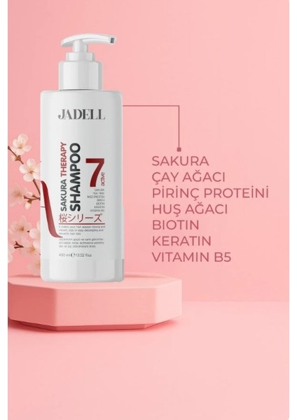 Sakura Therapy Shampoo 7ACTIVE ( Sakura Çiçeği,biotin,keratin,vitamin B5 ) Onarıcı Besleyici Şampuan fiyatları