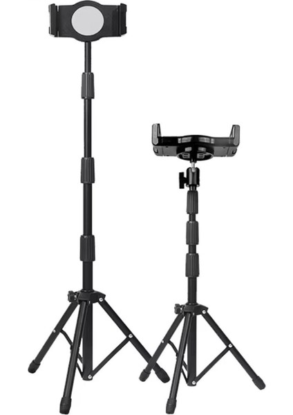 iPad Pro 11 (2024) Uyumlu Ayarlanabilir Tablet Standı Tripod Zemin Tutucu 4-14 Inç