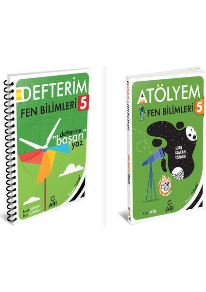 Arı 5. Sınıf Fen Bilimleri Akıllı Defter ve Atölyem Serisi Set 2