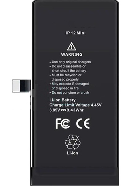 iPhone 12 Mini Uyumlu Mixi 2220 MAh Batarya (Siyah) NT-108949