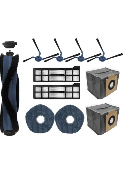 Eufy X10 Pro Omni T2351 Robot Vakum Yedek Parçaları Ana Silindir Yan Fırçası Hepa Filtre Mop Pad Kumaş Tuz Çantası (Yurt Dışından)
